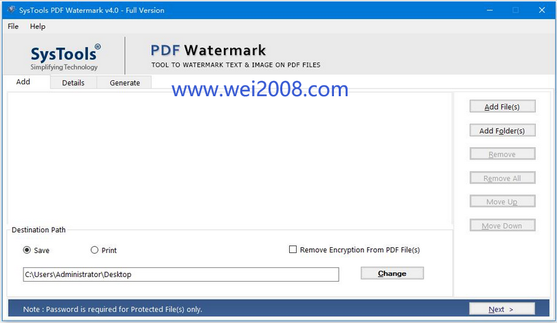 SysTools PDF Watermark(PDF水印去除软件)免费版